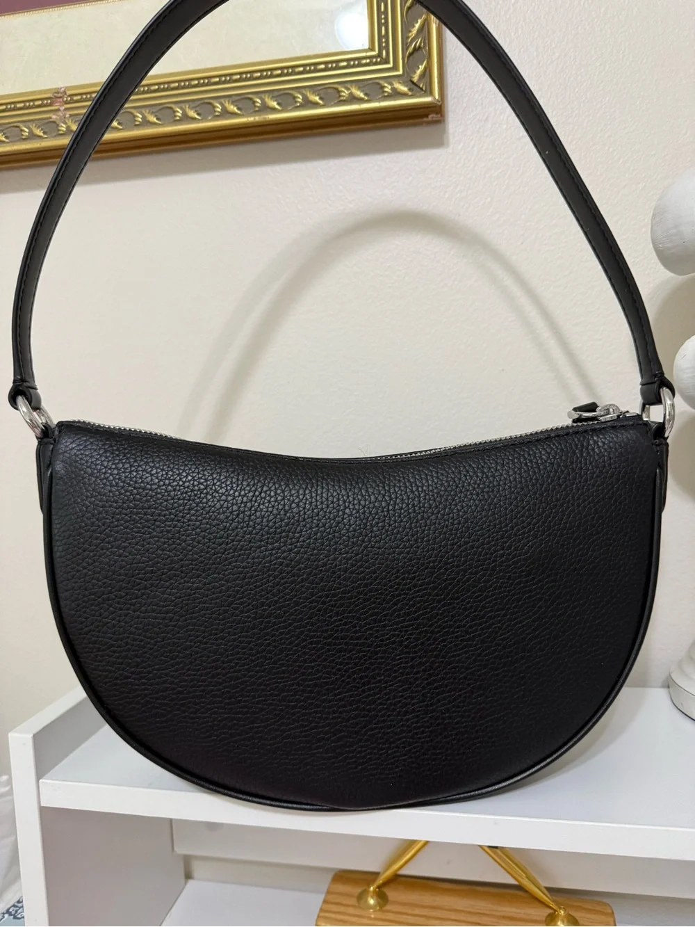 Michael Kors Dover Black Pebbled Leather Hobo Shoulder Bag